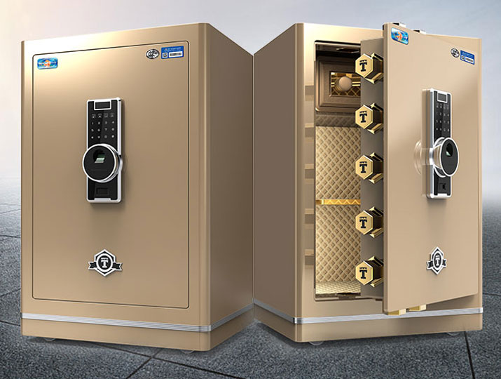 全钢防盗指纹密码保险箱