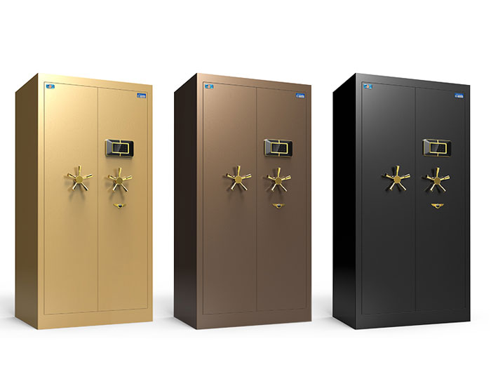 大型对双开指纹密码全钢防盗保险箱