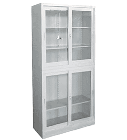 上下玻璃平开柜